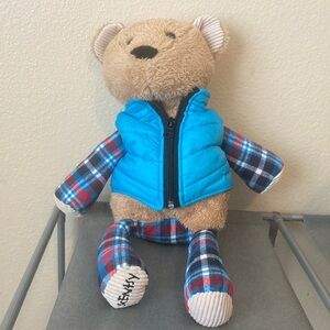 Scentsy Plaid Teddy Bear with Blue Vest 
Boulder the Bear